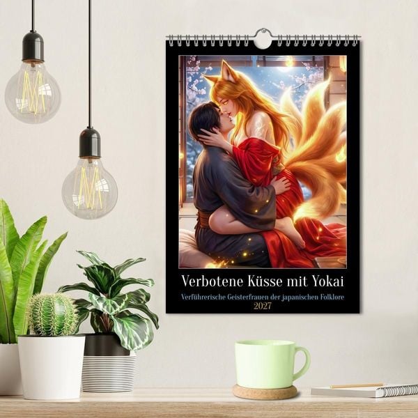 Produktbild: Verbotene K&uuml;sse mit Yokai (Wandkalender 2027 DIN A4 hoch), CALVENDO Monatskalender