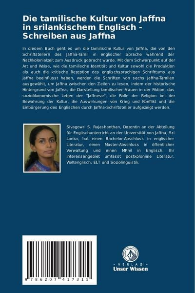 Produktbild: Die tamilische Kultur von Jaffna in srilankischem Englisch - Schreiben aus Jaffna