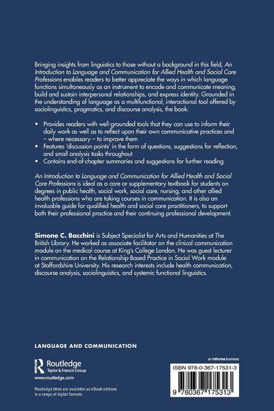 Produktbild: An Introduction to Language and Communication for Allied Health and Social Care Professions