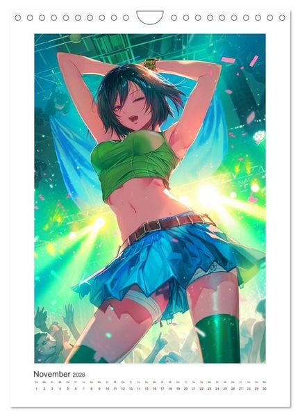 Produktbild: Manga-Girls. Coole Comics mit Ausstrahlungskraft (Wandkalender 2026 DIN A4 hoch), CALVENDO Monatskalender