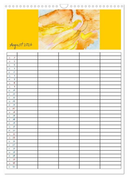 Produktbild: Engelhafter Familienplaner (Wandkalender 2026 DIN A3 hoch), CALVENDO Monatskalender