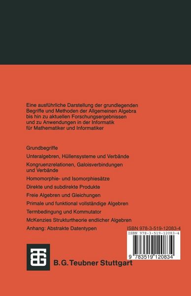 Produktbild: Allgemeine Algebra