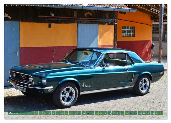 Produktbild: Ein Pony zum verlieben - Ford Mustang 1968 (hochwertiger Premium Wandkalender 2026 DIN A2 quer), Kunstdruck in Hochglanz