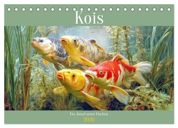 Produktbild: Kois - Ein Juwel unter Fischen (Tischkalender 2026 DIN A5 quer), CALVENDO Monatskalender