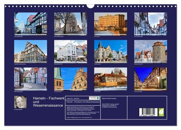 Produktbild: Hameln - Fachwerk und Weserrenaissance (Wandkalender 2026 DIN A3 quer), CALVENDO Monatskalender