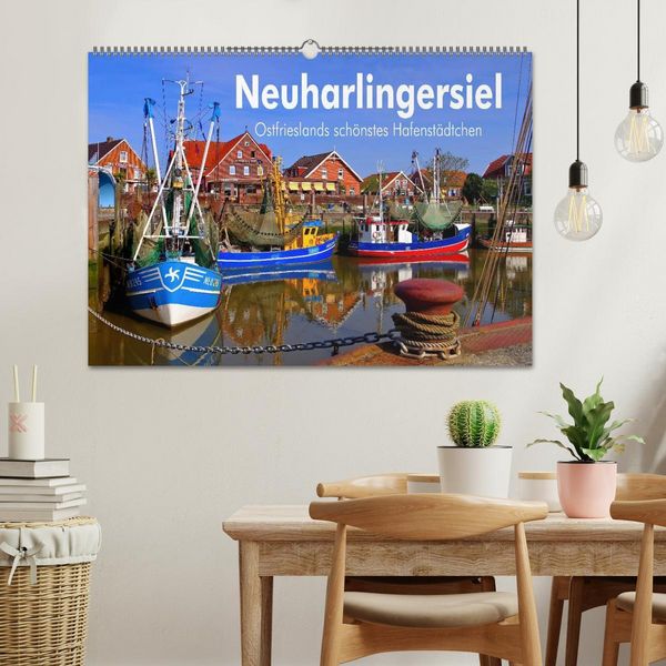 Produktbild: Neuharlingersiel - Ostfrieslands sch&ouml;nstes Hafenst&auml;dtchen (Wandkalender 2026 DIN A2 quer), CALVENDO Monatskalender