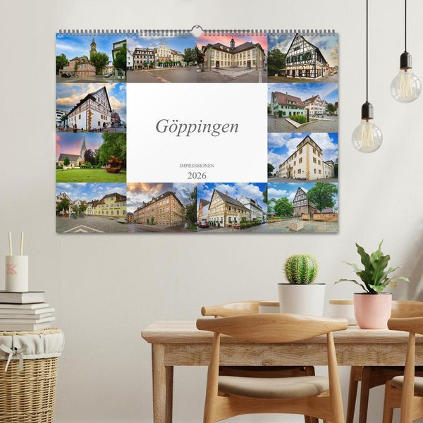 Produktbild: G&ouml;ppingen Impressionen (Wandkalender 2026 DIN A2 quer), CALVENDO Monatskalender