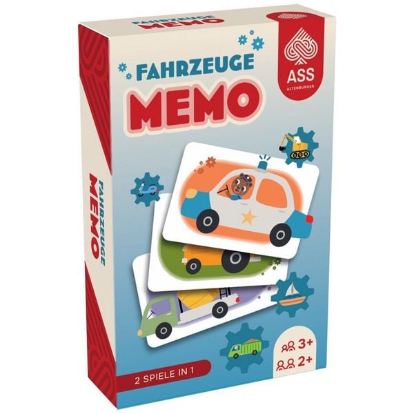Produktbild: ASS Altenburger Memo Fahrzeuge - 2 Spielvarianten (Paare, Trios)