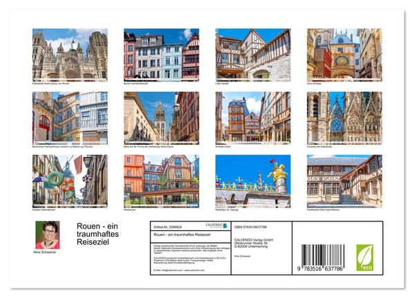 Produktbild: Rouen - ein traumhaftes Reiseziel (Wandkalender 2026 DIN A4 quer), CALVENDO Monatskalender