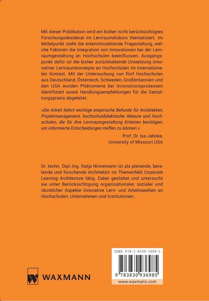 Produktbild: Innovationsprozesse und Potentiale der Lernraumgestaltung an Hochschulen