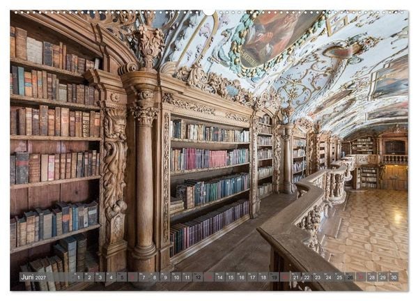 Produktbild: Kloster Waldsassen Stiftsbibliothek (hochwertiger Premium Wandkalender 2027 DIN A2 quer), Kunstdruck in Hochglanz