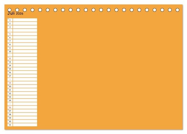 Produktbild: Bunter Bastelkalender (Tischkalender 2026 DIN A5 quer), CALVENDO Monatskalender