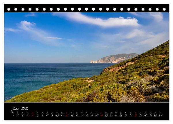 Produktbild: Sardinien Panoramakalender (Tischkalender 2026 DIN A5 quer), CALVENDO Monatskalender