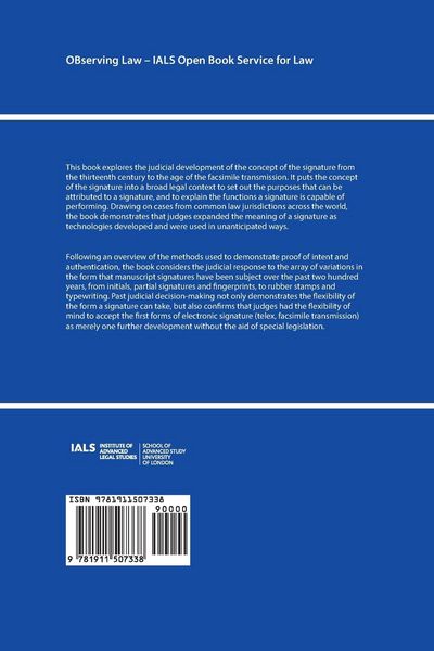 Produktbild: The Signature in Law