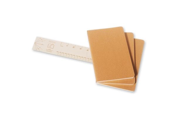 Produktbild: Moleskine Cahier large blanko packpapierbraun DIN A5. 3er Pack