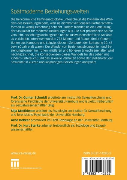 Produktbild: Sp&auml;tmoderne Beziehungswelten