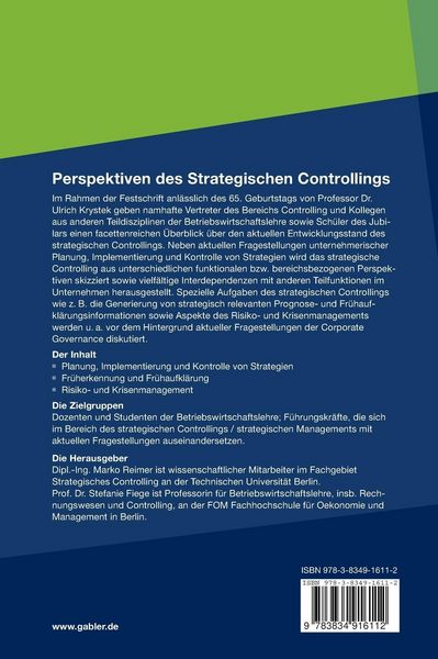 Produktbild: Perspektiven des Strategischen Controllings