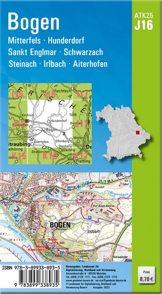 Produktbild: ATK25-J16 Bogen (Amtliche Topographische Karte 1:25000)