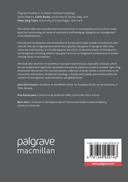Produktbild: Diversity and Contestations over Nationalism in Europe and Canada