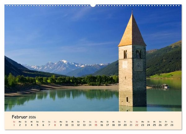 Produktbild: S&uuml;dtirol - Zwischen Ortler und Dolomiten (hochwertiger Premium Wandkalender 2026 DIN A2 quer), Kunstdruck in Hochglanz