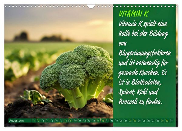 Produktbild: VITAMINE - Gesundheit aus der Natur (Wandkalender 2026 DIN A3 quer), CALVENDO Monatskalender