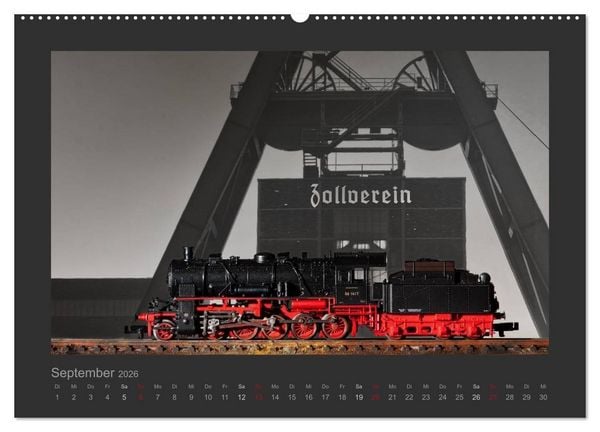 Produktbild: Dampflokomotiven in Spur N (Wandkalender 2026 DIN A2 quer), CALVENDO Monatskalender