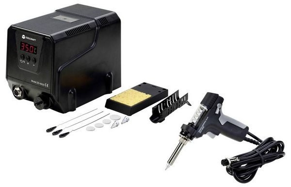 Produktbild: TOOLCRAFT ZD-8925 Entl&ouml;tstation digital 90W 160 - 480&deg;C inkl. Entl&ouml;tsaugpumpe