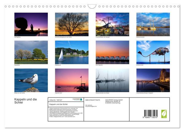 Produktbild: Kappeln und die Schlei (Wandkalender 2026 DIN A3 quer), CALVENDO Monatskalender