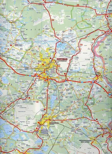 Produktbild: H&ouml;fer Stra&szlig;enkarte DE 027 Lausitz 1:200.000