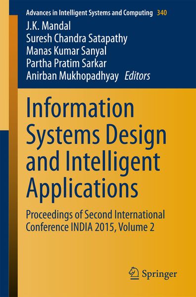 Produktbild: Information Systems Design and Intelligent Applications