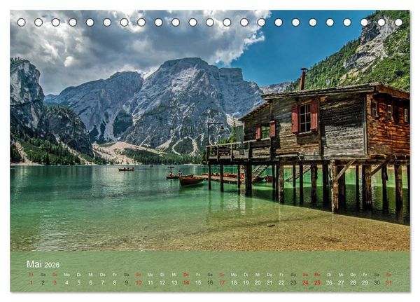 Produktbild: Dolomiten - Bezaubernde Giganten (Tischkalender 2026 DIN A5 quer), CALVENDO Monatskalender
