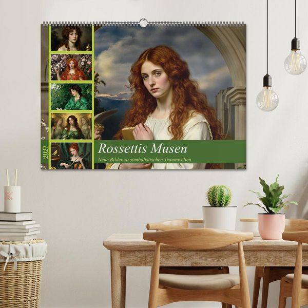 Produktbild: Rossettis Musen, neue Bilder zu symbolistischen Traumwelten (Wandkalender 2027 DIN A2 quer), CALVENDO Monatskalender