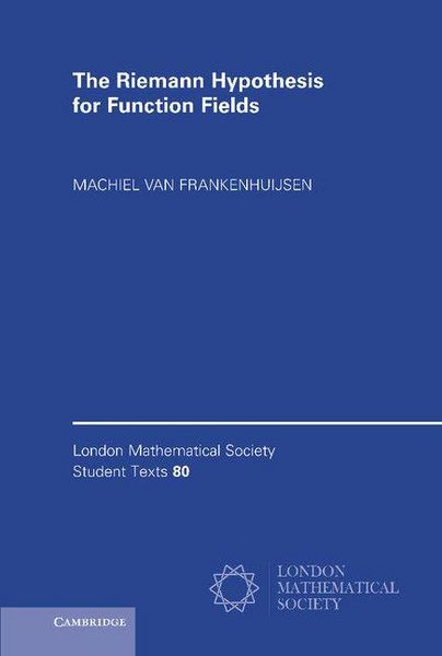 Produktbild: The Riemann Hypothesis for Function Fields