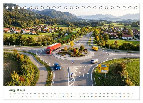 Produktbild: Roundabouts - Kreisverkehre (Tischkalender 2027 DIN A5 quer), CALVENDO Monatskalender