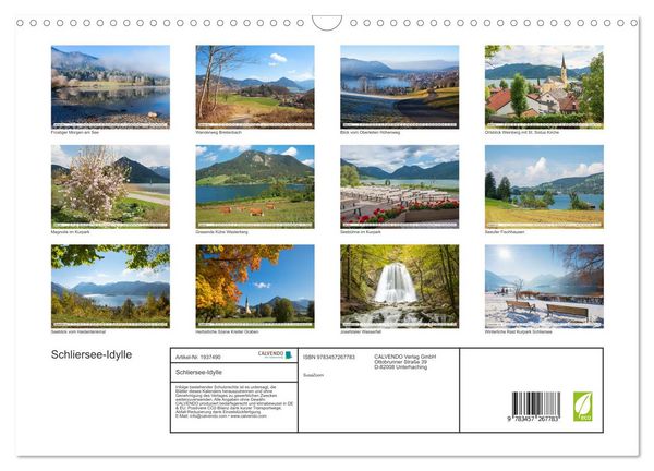 Produktbild: Schliersee-Idylle (Wandkalender 2026 DIN A3 quer), CALVENDO Monatskalender