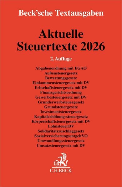 Produktbild: Aktuelle Steuertexte 2026
