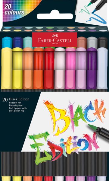 Produktbild: Faber-Castell Filzstifte Black Edition 20er Etui