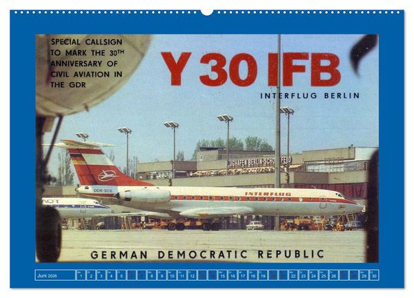 Produktbild: &Uuml;ber den Wolken - Flugzeuge des 20. Jahrhunderts auf Amateurfunkkarten (Wandkalender 2026 DIN A2 quer), CALVENDO Monatskalender