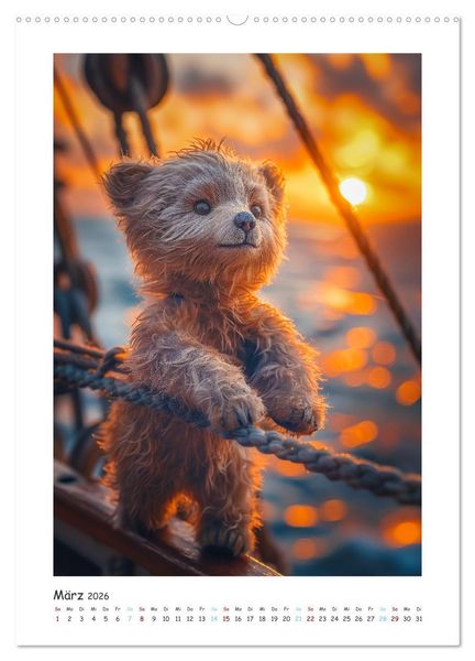 Produktbild: Taddy&acute;s Abenteuer (Wandkalender 2026 DIN A2 hoch), CALVENDO Monatskalender