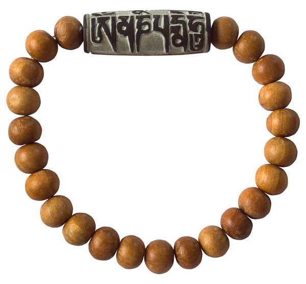Produktbild: Tikra Armband "Mani Stein" (3 cm) Holz, elastisch,&Oslash; 6 cm