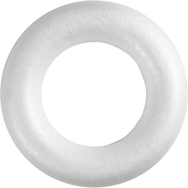 Produktbild: Creativ Company Styroporring, flach, D 25 cm, Dicke 30 mm, Wei&szlig;, 1 Stk