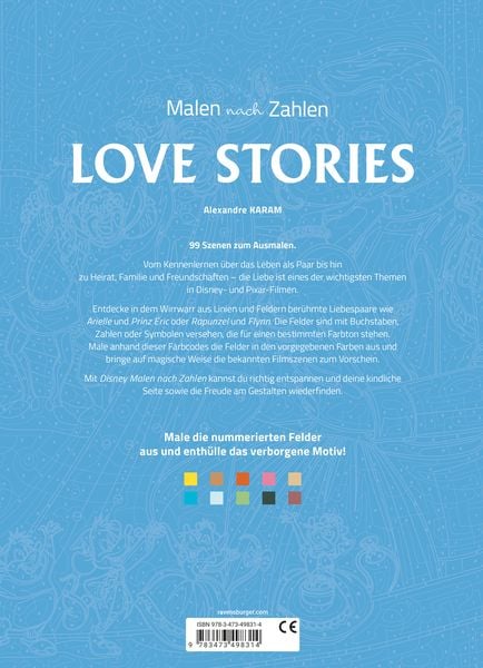 Produktbild: Disney - Malen nach Zahlen: Love Stories