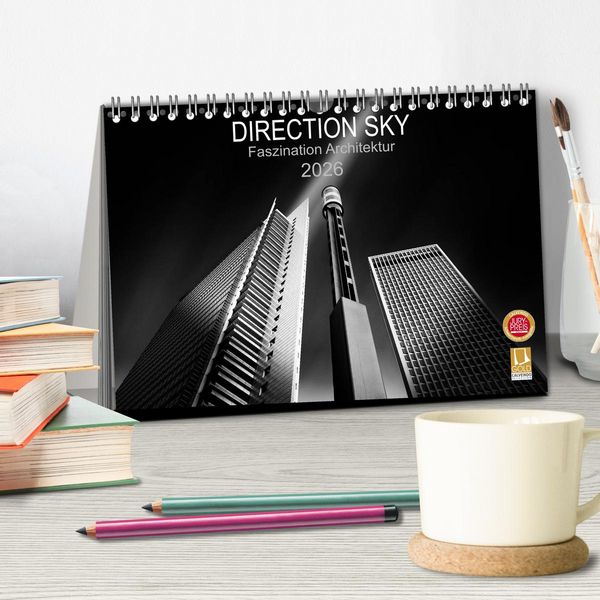 Produktbild: Direction Sky - Faszination Architektur 2026 (Tischkalender 2026 DIN A5 quer), CALVENDO Monatskalender