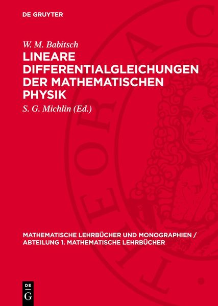 Produktbild: Lineare Differentialgleichungen der mathematischen Physik