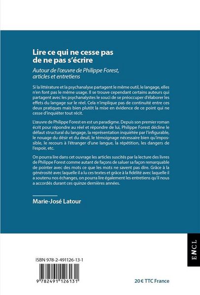 Produktbild: Lire ce qui ne cesse pas de ne pas