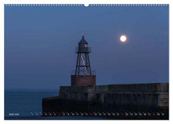 Produktbild: Nachts in Wilhelmshaven Edition mit maritimen Motiven (Wandkalender 2026 DIN A2 quer), CALVENDO Monatskalender