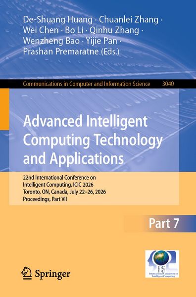 Produktbild: Advanced Intelligent Computing Technology and Applications