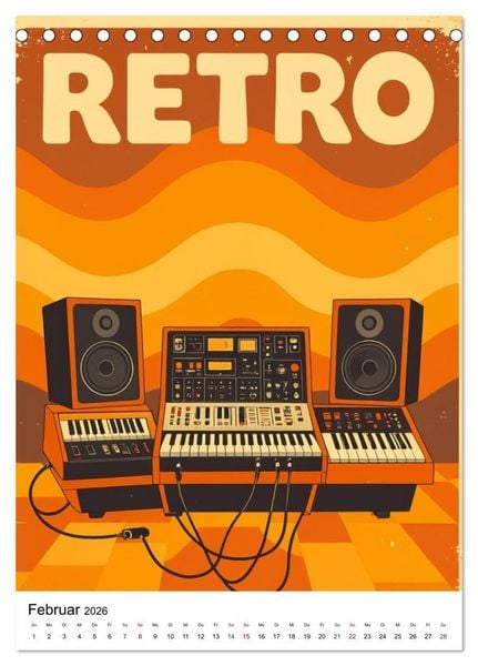 Produktbild: Feel the Groove &ndash; Funk & Soul Vintage (Tischkalender 2026 DIN A5 hoch), CALVENDO Monatskalender