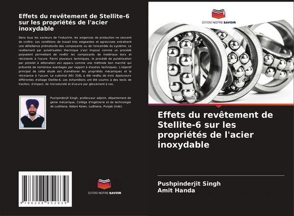 Produktbild: Effets du rev&ecirc;tement de Stellite-6 sur les propri&eacute;t&eacute;s de l'acier inoxydable