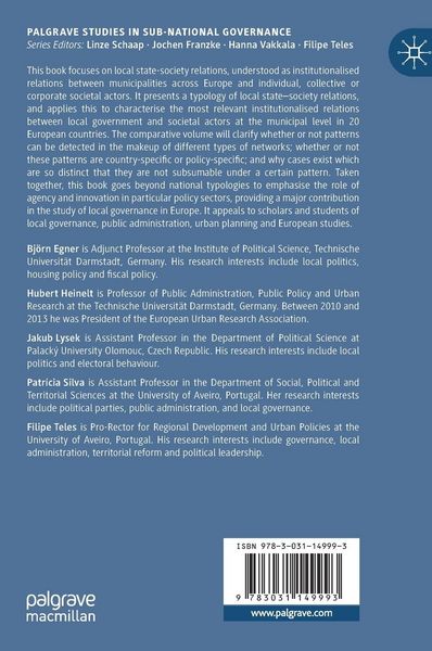 Produktbild: Perspectives on Local Governance Across Europe